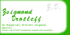 zsigmond drotleff business card
